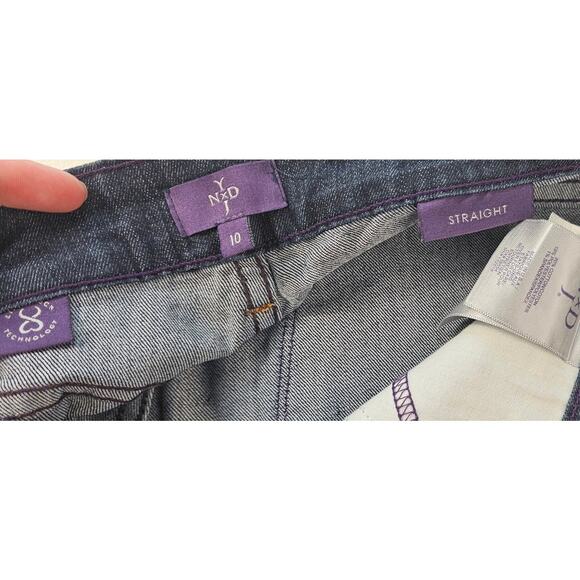 NWOT size 10 straight lift tuck high rise stretch blue jeans casual career - Picture 3 of 8